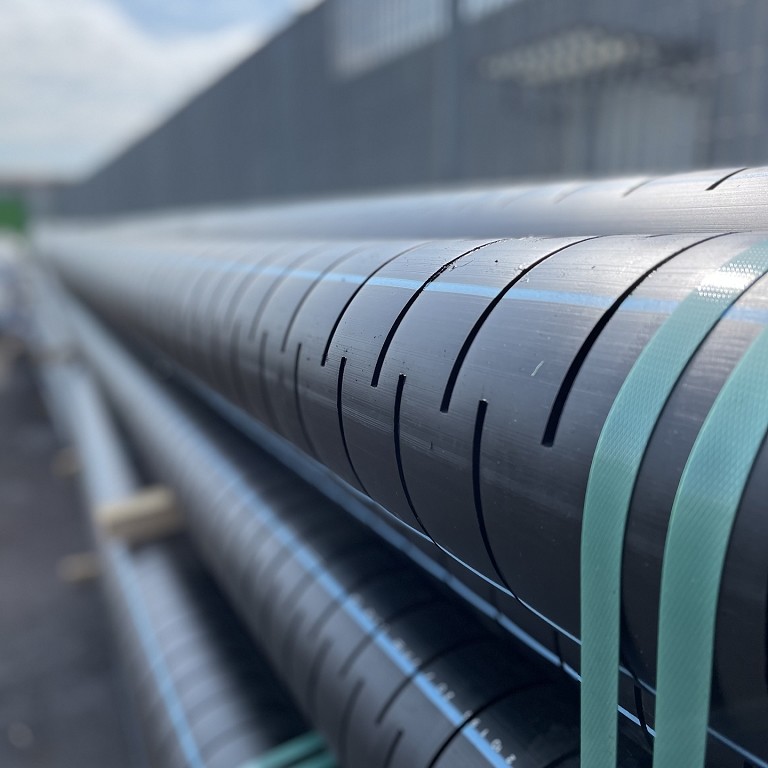 tubi lisci e fessurati drenaggio e biogas tubi per raccolta percolati, acque di infiltrazione e drenaggio