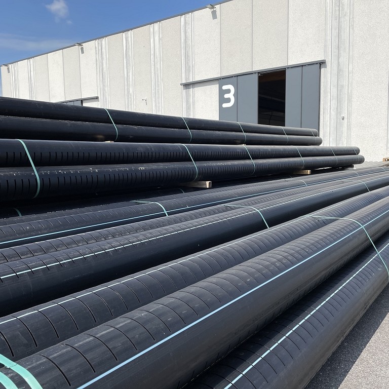 tubi lisci e fessurati drenaggio e biogas tubi per raccolta percolati, acque di infiltrazione e drenaggio